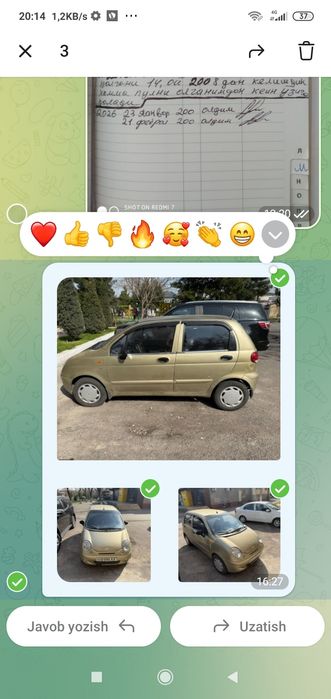 Матиз 2008 микс сотилади