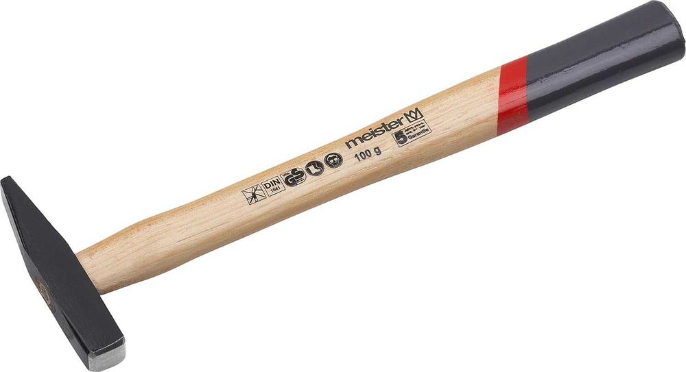 Немски чук MEISTER 100 гр, Германия, дръжка от хикори, DIN 1041, 26 см