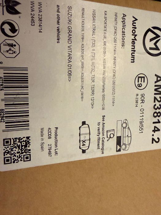 Placute frana, vand noi! Compatibile cu nissan, Grand vitara, suzuki