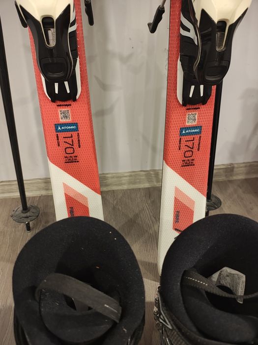 Schiuri Atomic XT 170, clăpari Wedze mărimea 29 și bețe schi