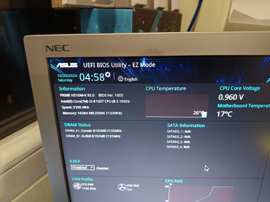 ASUS H310M-K R2.0 + Intel Core i3 8100T s. 1151-2