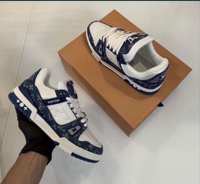 Adidasi LV Trainers PREMIUM Blue Denim- FULL BOX