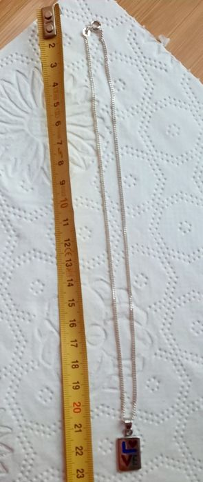 Lanț de argint cu medalion Love