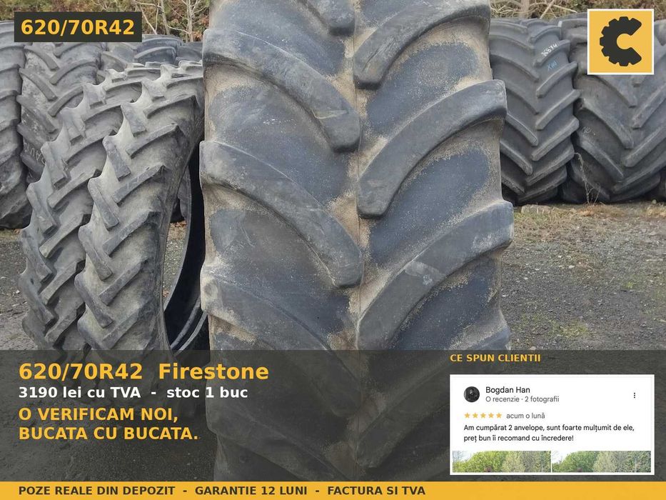 Cauciucuri 620/70R42 Firestone Anvelope Tractor SH REDUCERE Garantie