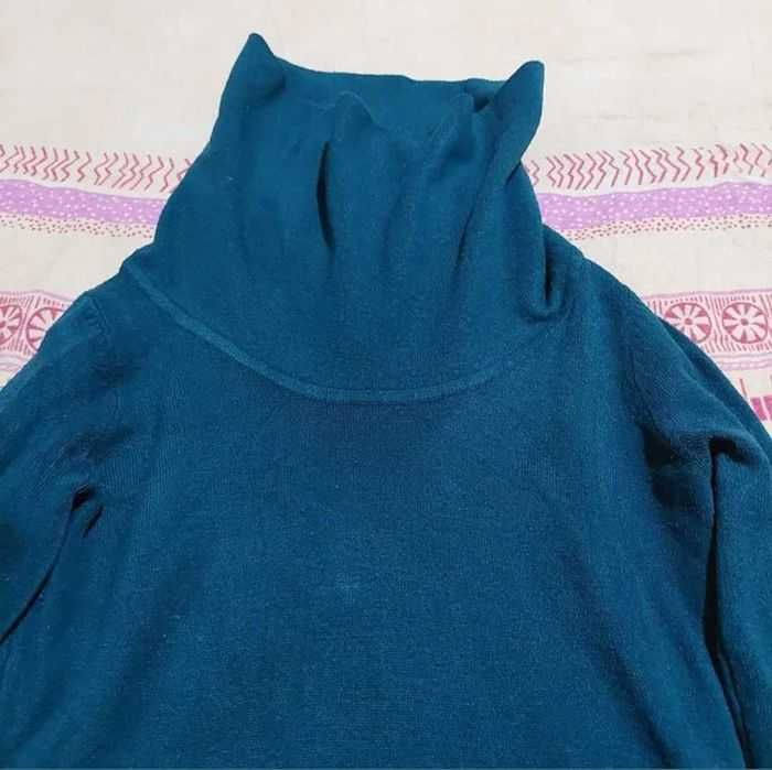 Pulover lung subțire cu cordon