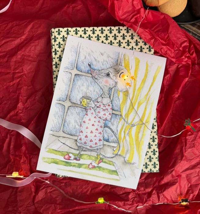 Ограничен брой - Ръчно рисувани картички с уникални илюстрации  за спе