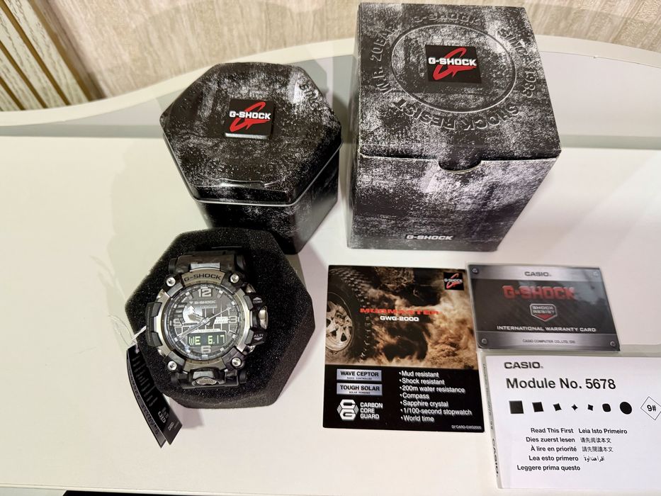 Casio G-Shock Mudmaster GWG-2000-1A1DR Original, yangi, komplekt