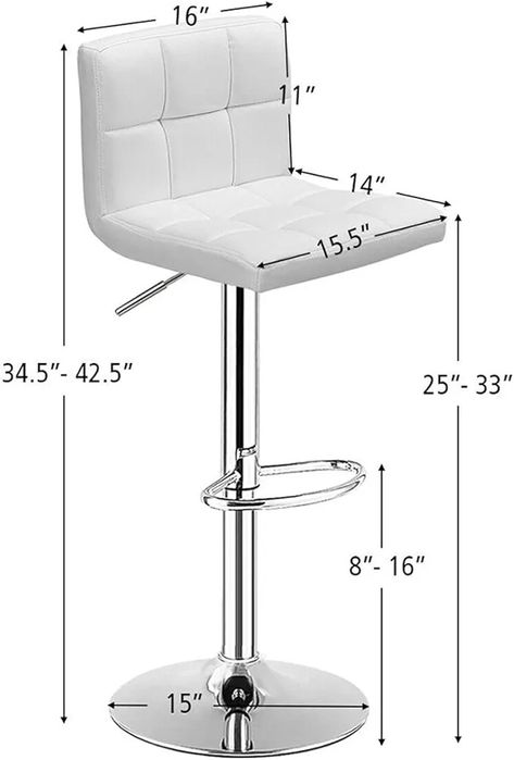 Бар столове, 2 броя, сиви/бели еко кожа, хромирани крака