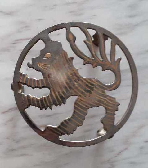 Винтидж кръгла месингова подложка