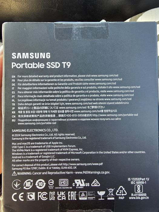 Samsung Portable SSD T9 – 4TB | NOU, SIGILAT