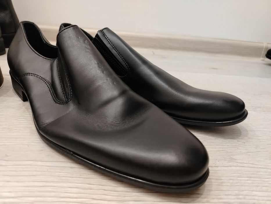 Туфли чёрные кожаные