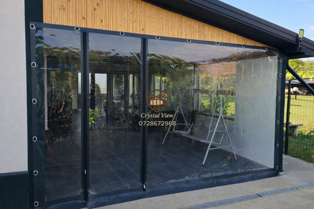 Închideri terase/foisoare cu folie transparentă