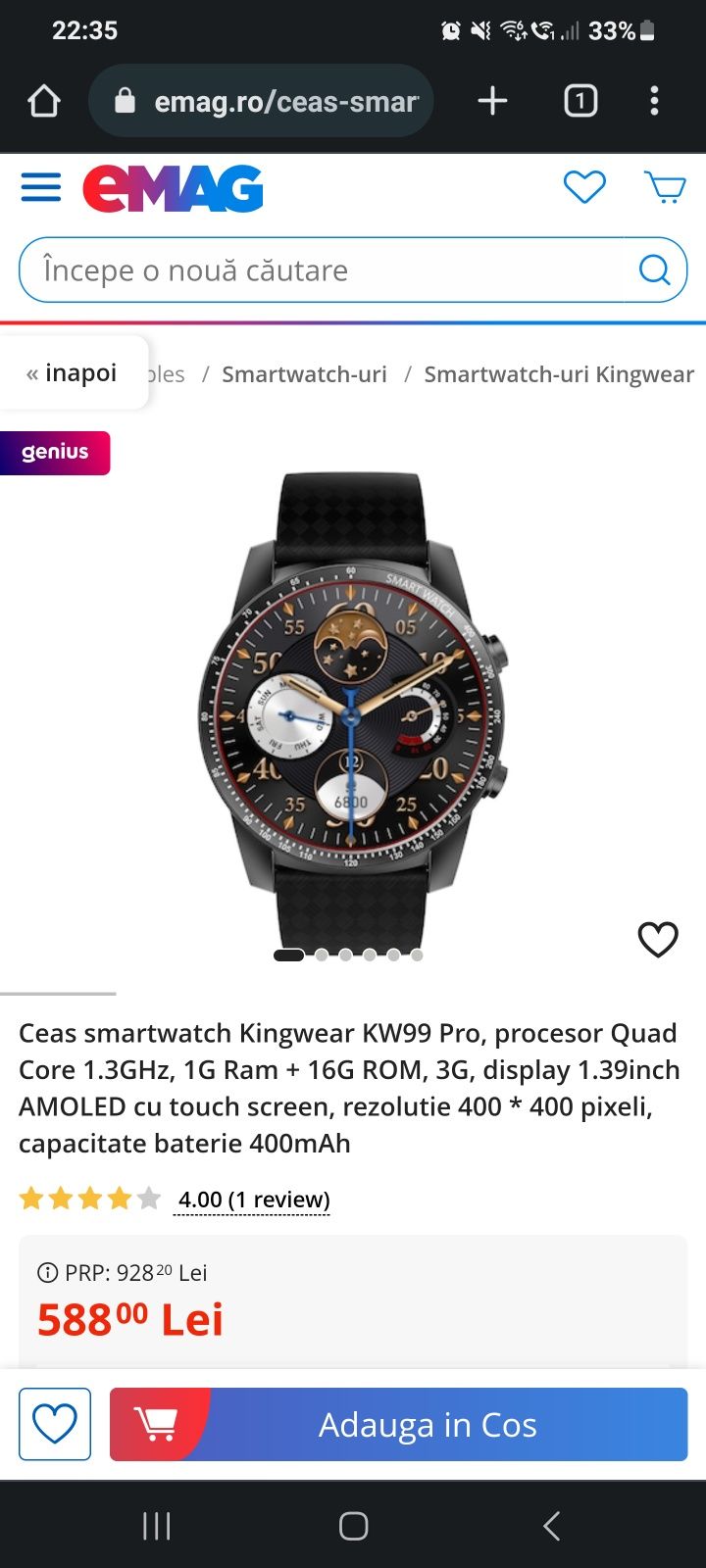 Ceas Smartwatch Kingwear KW99 Pro Iasi OLX.ro