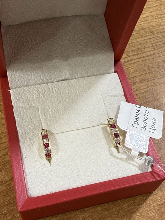 Детские золотые серьги