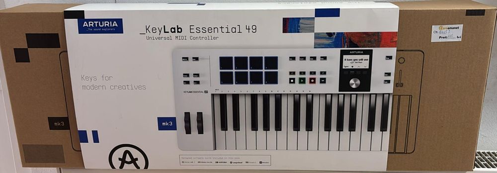 Clapa MIDI, Arturia KeyLab Essential 49 BLACK EDITION, 49 clape -A-