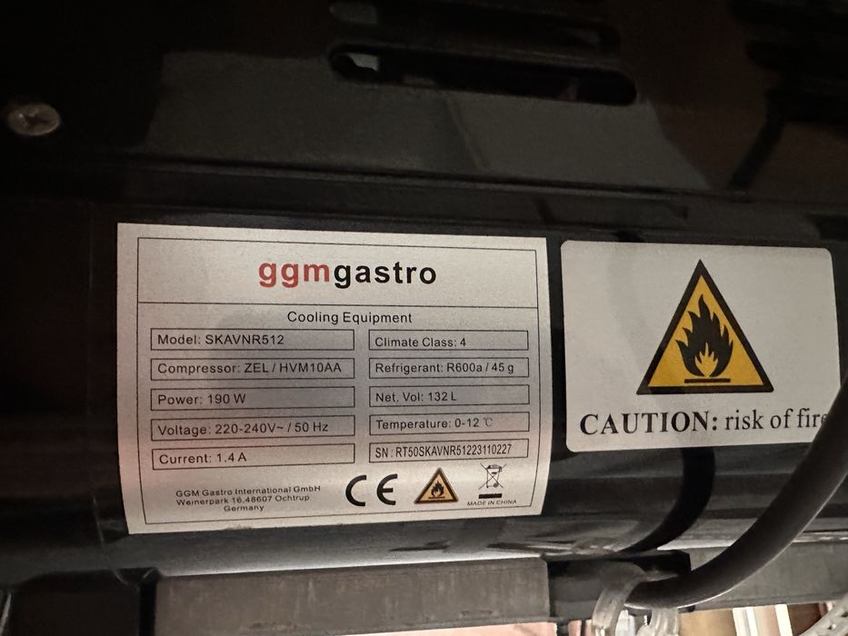 Vitrină frigorifică ingrediente / topping – GGM Gastro SKAVNR512