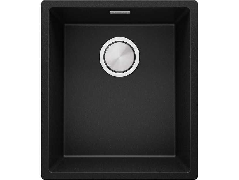 Кухненска Мивка от гранит модел Лондон 45 Slim 410 x 470 mm - Черна