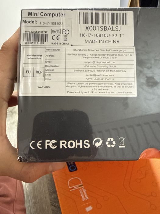 Mini computer Weidian procesor i7 32gb ram 1t ssd