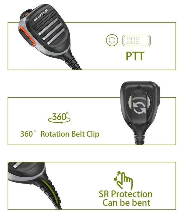 Difuzor Walkie Talkie Kenwood Microfon 2Pini, Mufa tip K, Baofeng