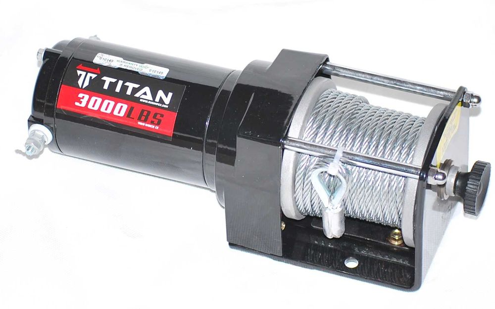 Лебедка 3000 либри, 12V, електрическа, Titan, за АТВ, за лодка