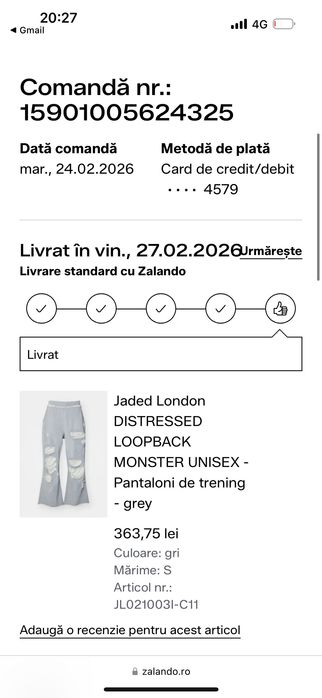 Jaded London Distressed Looback Pants