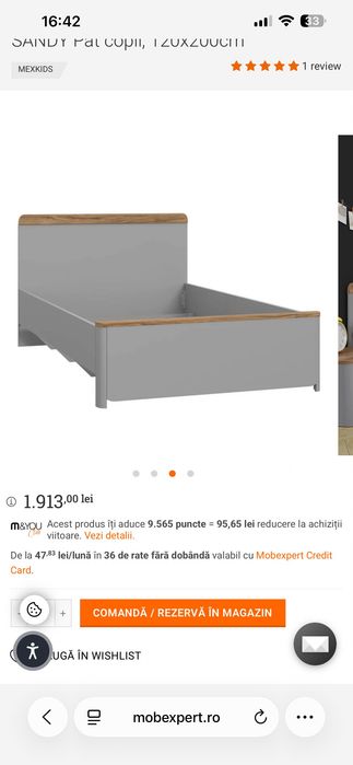 Super ofertă pat  copii 120x200  ca nou