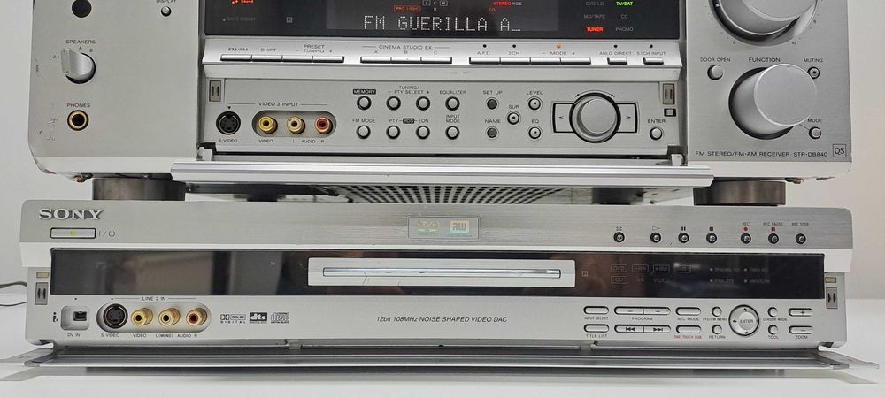 Sony CD RDR-GX7 si Receiver QS STR-DB840 linie audio Amplificator