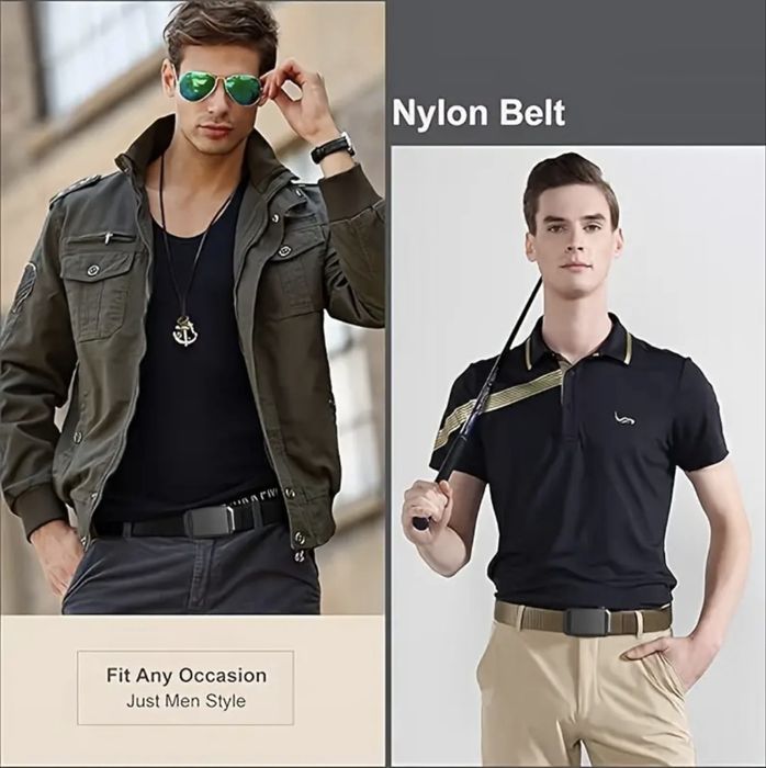 Мъжки плетен колан с автоматична катарама /Универсални за работа,спорт