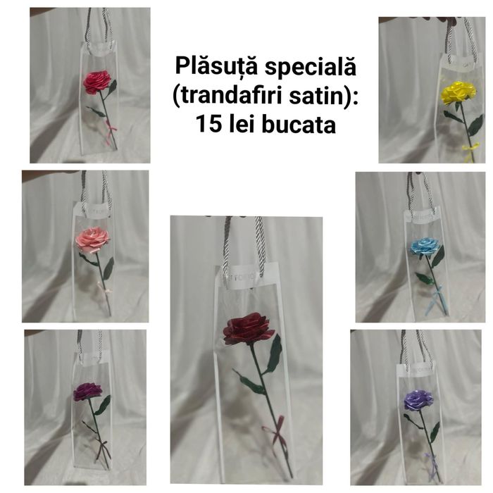 Plasuta trandafiri satin