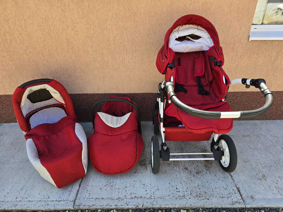 Carucior Flamingo Easy Drive 3 in 1 - Vessanti - Red