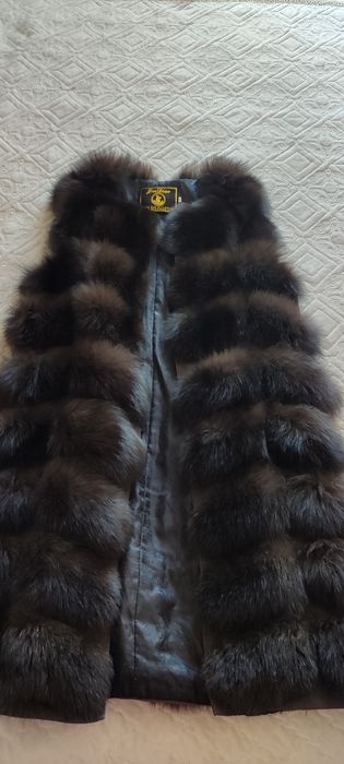 Безрукавка натуральный песец