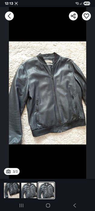 Geaca de piele Zara,bomber,L 42, model Dsquared