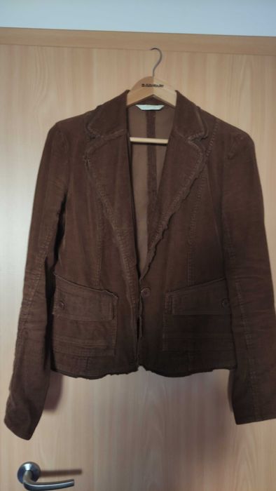 Sacou din catifea raiata vintage, marca Promod
