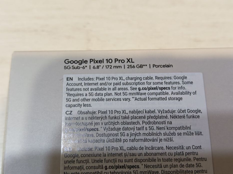 Google Pixel 10 Pro XL 5G 16 GB RAM 256 GB Porcelain