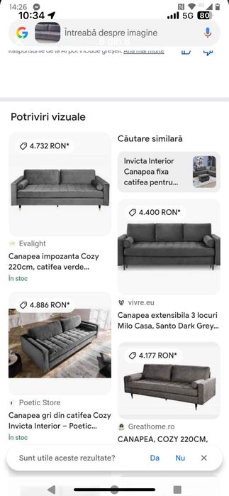Vand canapea cozy moderna
