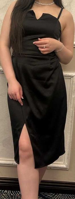 Rochie eleganta Silky Satin Black