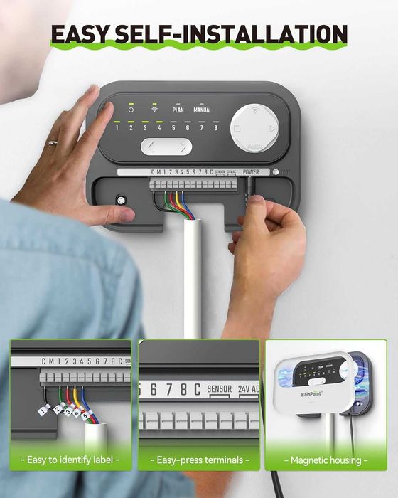 Контроллер полива | RainPoint HIC801W | Sugorish taymeri | Программато