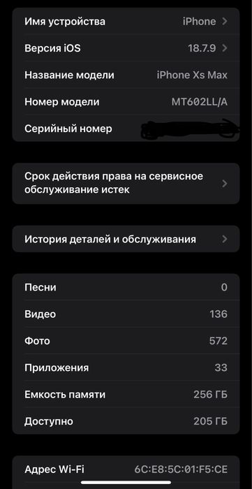Iphone Xs Max 256gb idial srochna