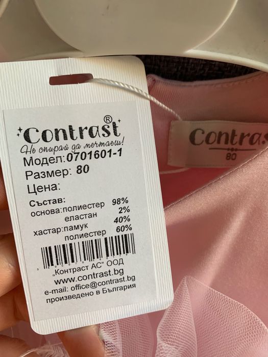 Чисто нова бебешка рокля с етикет