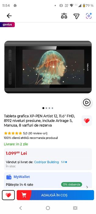 Tableta grafica Xpen in garantie