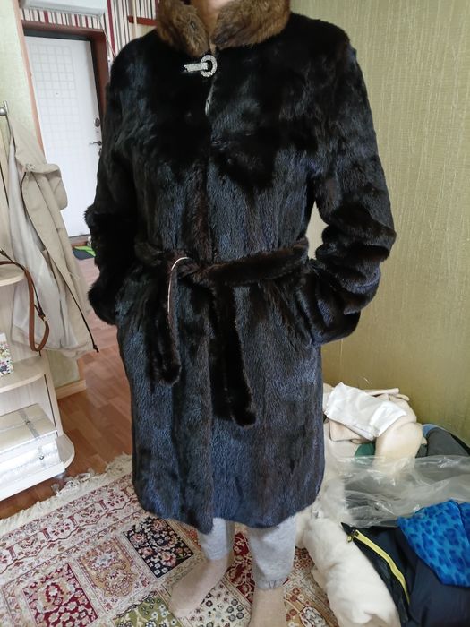 Норковая шуба до колен