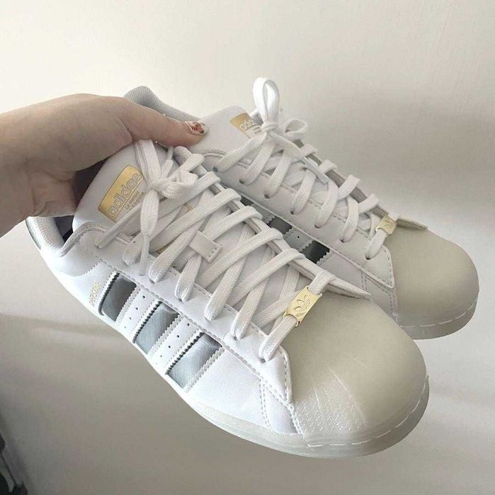 Оригинални кожени обувки ADIDAS SUPERSTAR размер  EU45 1/3