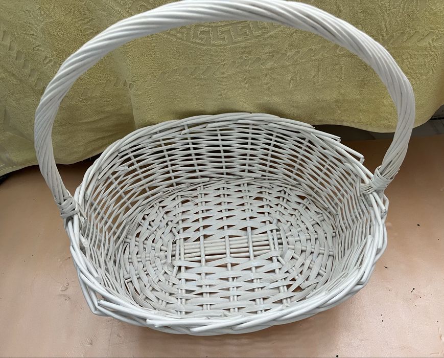Новый деревянная белый корзина