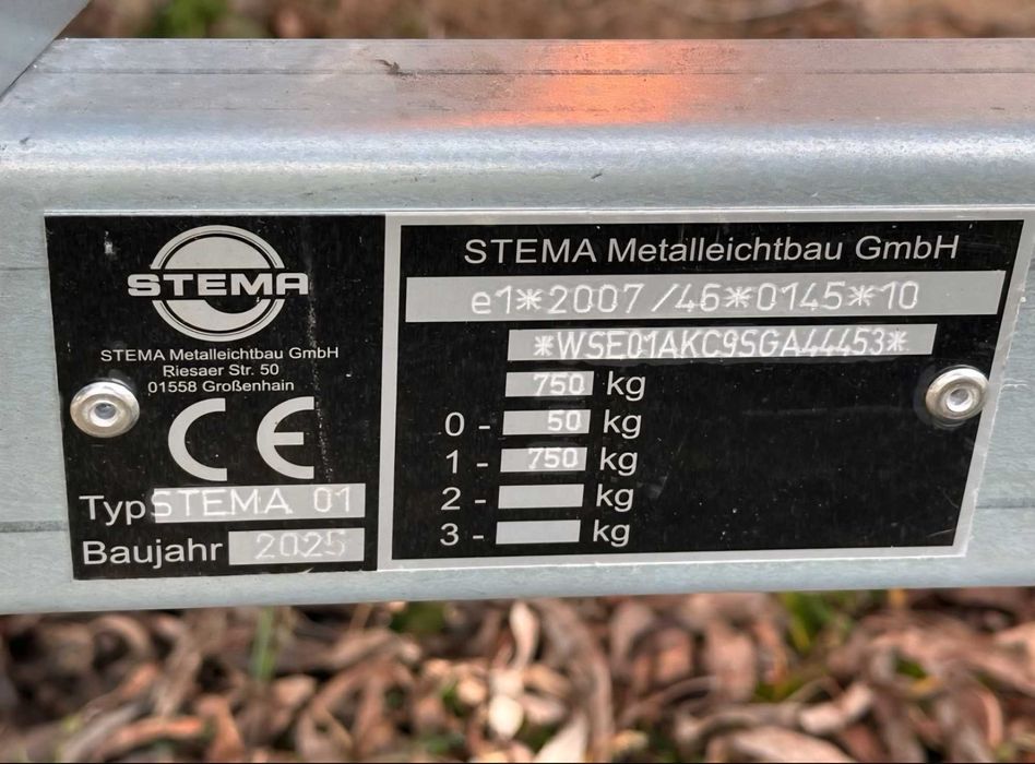 ново ремарке Stema 750 (2х1.1м)