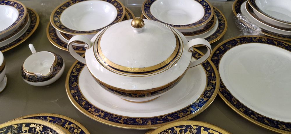 Set serviciu Zepter pictat manual, aurit