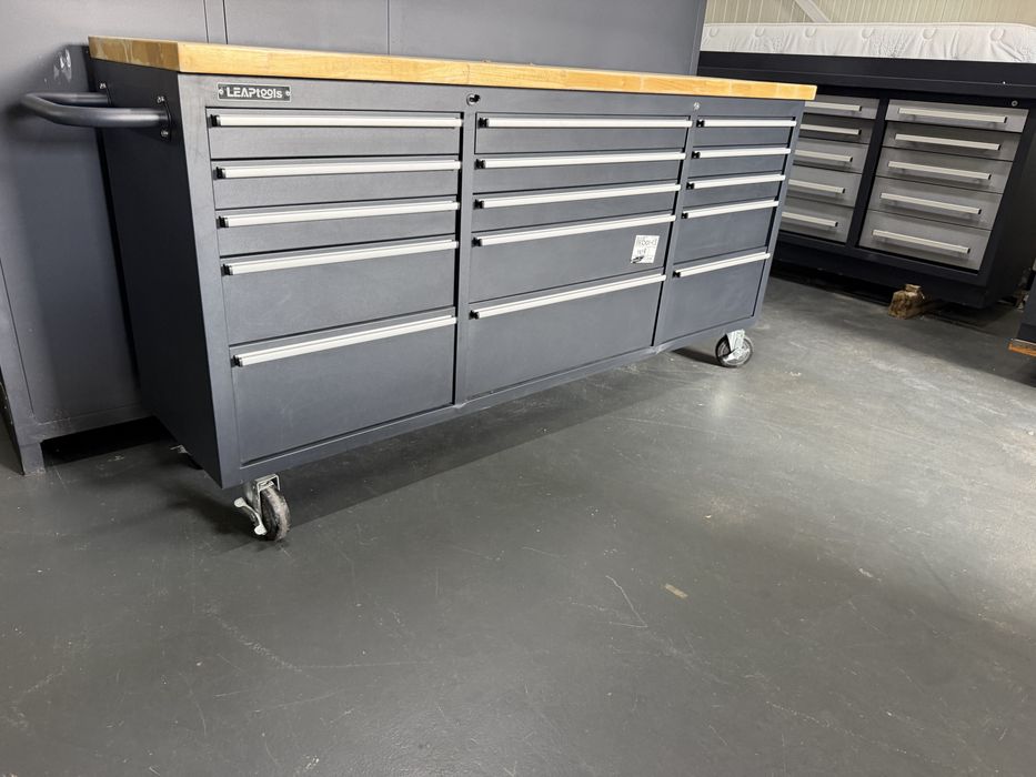 Banc de lucru mobil profesional LEAPTOOLS LT72WB15DR – 15 sertare – cu roți – 183,6 cm