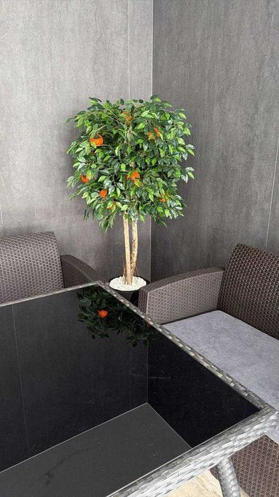 Искусственные лимоны и мандарины — сочные интерьерные деревья