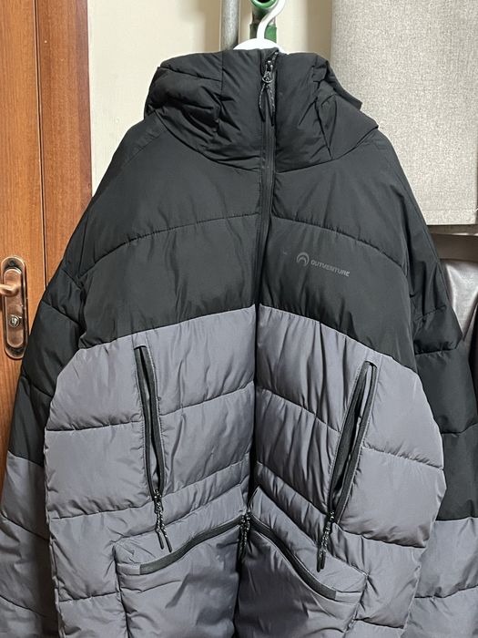 Куртка черно серая теплая