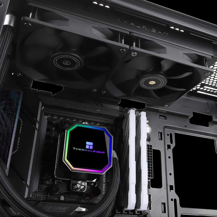 Cooler CPU lichid Thermalright Frozen Prism 240 ARGB Black ventilator PWM ARGB 120mm,Cold Row 240 Negru,AMD AM4 AM5,Intel LGA1700 1150 1151 1200 2011