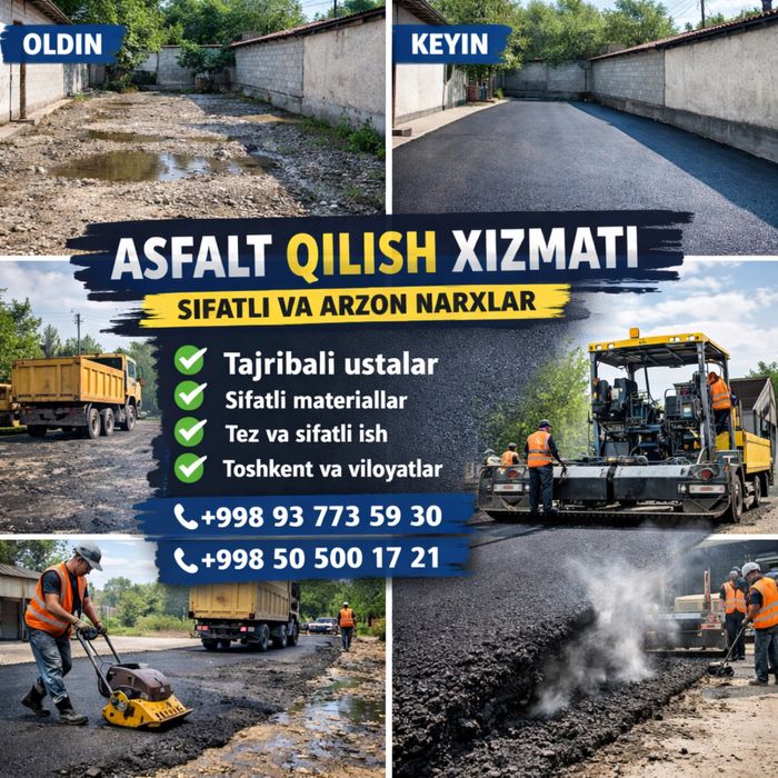 Asfalt xizmati Toshkent boʻylab